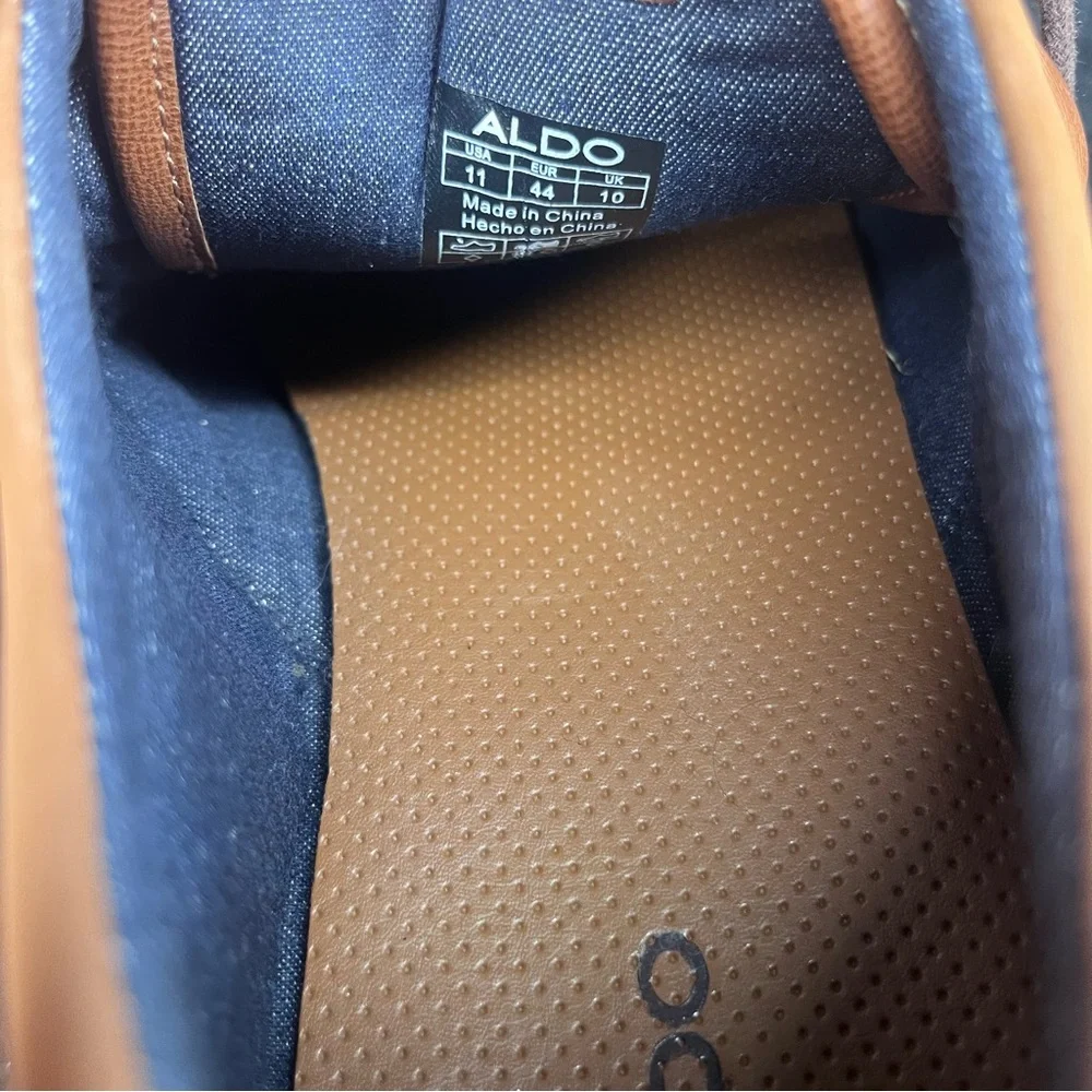 Aldo Men's Brown Leather Oxfords Size 11 - Picture 8 of 8